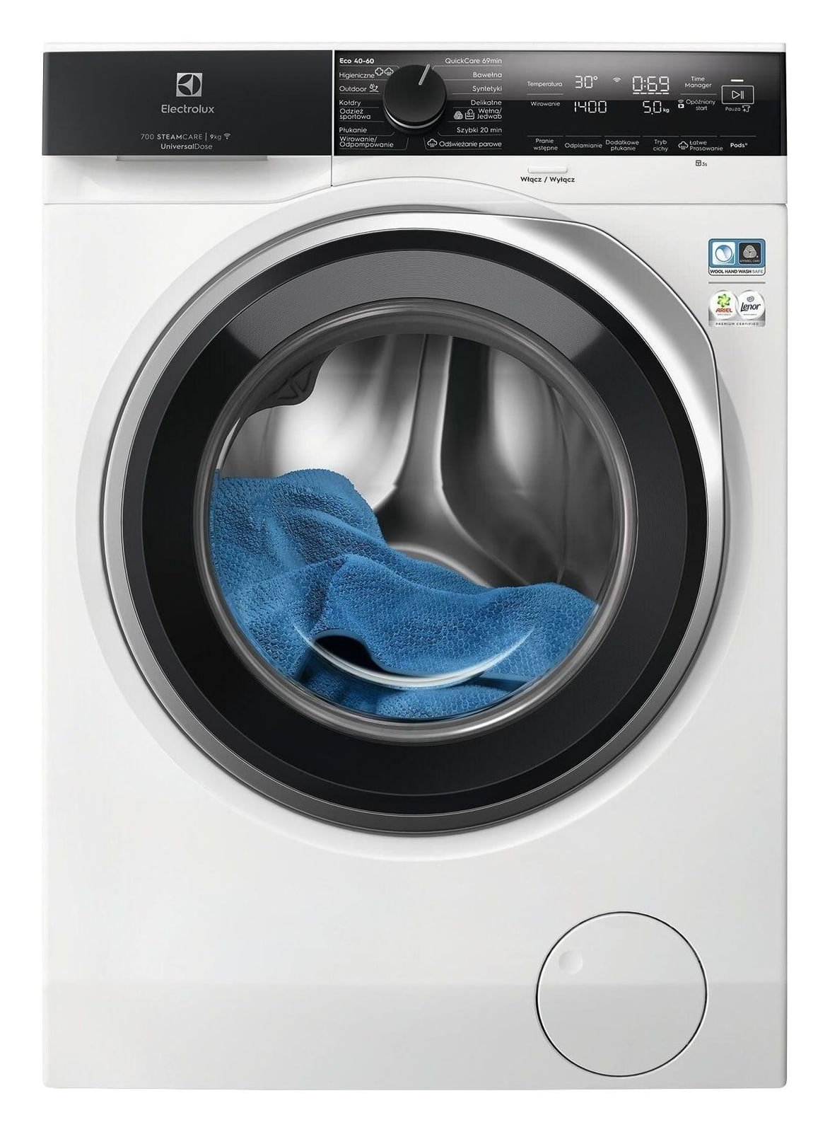 Pralka ELECTROLUX 700 SteamCare MEW4EH9Y7P 9kg 57.2cm 1400obr